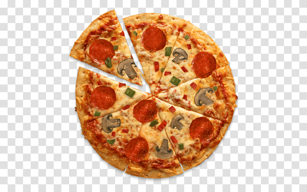 Aerial View Of A Cauliflower Crust Pepperoni And Vegetables Pizza Pepperoni, Food, Dish, Meal, Platter Transparent Png