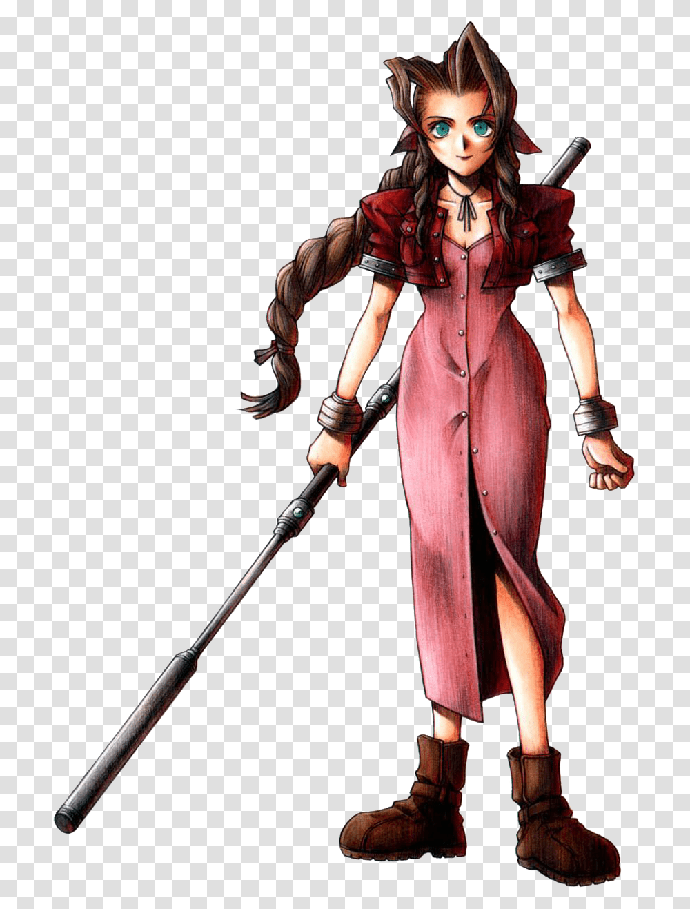 Aerith Gainsborough, Person, Costume, Manga Transparent Png