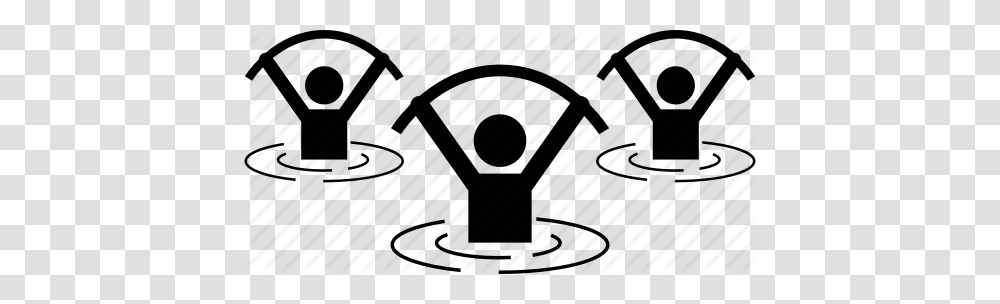 Aerobic Aquarobic Group People Swimming Pool Icon, Piano, Leisure Activities, Musical Instrument, Crowd Transparent Png
