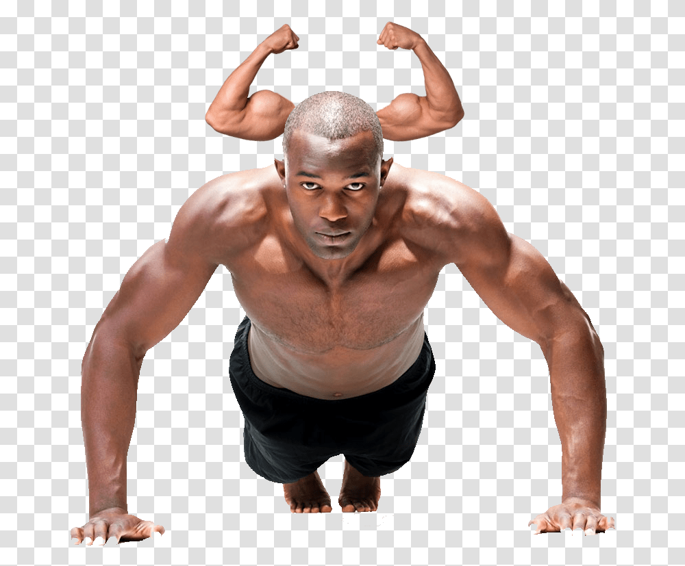 Aerobic Exercise Push Up Man Black African American Man Working Out, Person, Human, Sport, Sports Transparent Png
