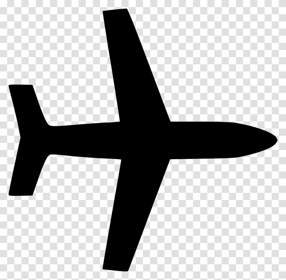 Aeroplan Air Airplane Airport Flight Plane Icon Free, Axe, Cross, Silhouette, Vehicle Transparent Png