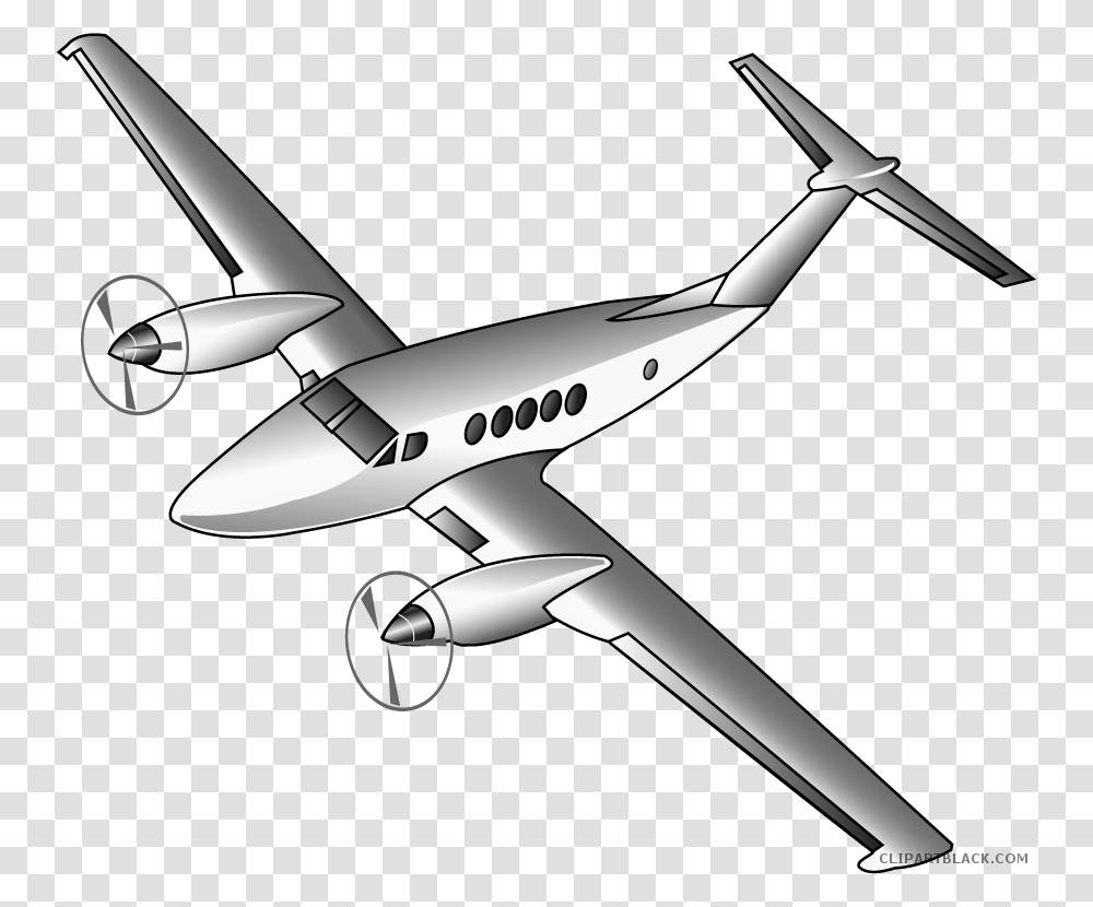 Aeroplane Clipart Black And White Small Plane Clip Art, Aircraft, Vehicle, Transportation, Airplane Transparent Png