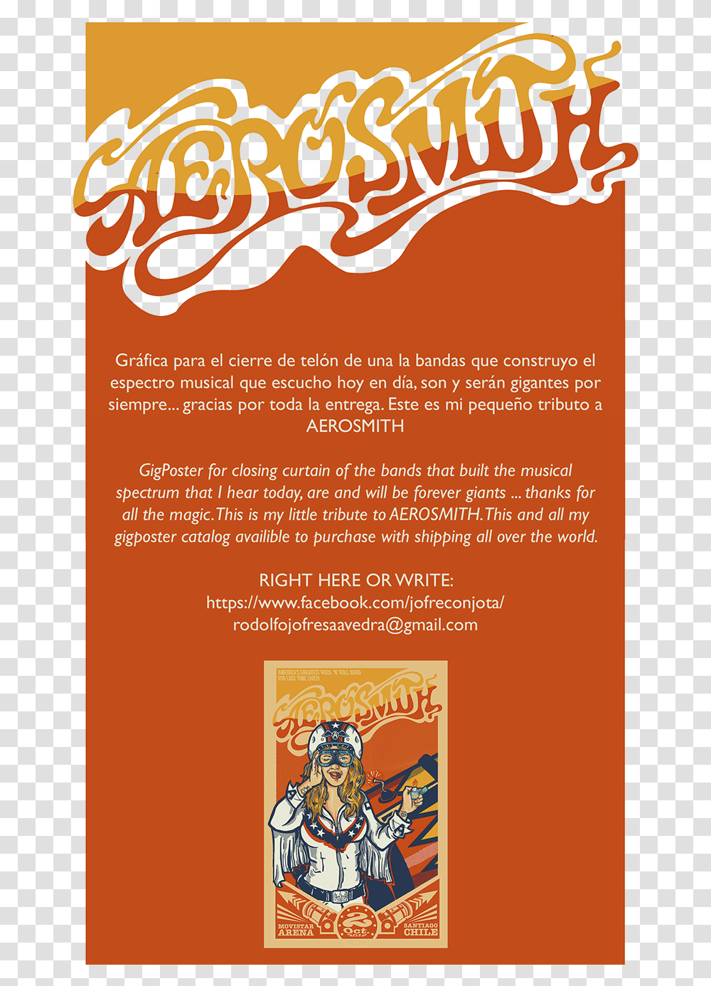 Aerosmith Chile Poster Aerosmith, Advertisement, Flyer, Paper, Brochure Transparent Png
