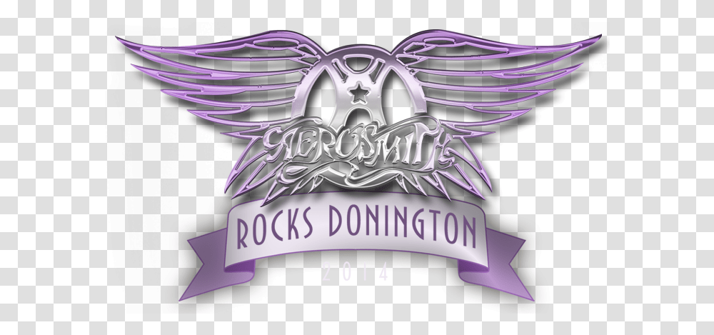 Aerosmith Rocks Donington 2014 Original Aerosmith Logo, Symbol, Emblem, Trademark, Buckle Transparent Png