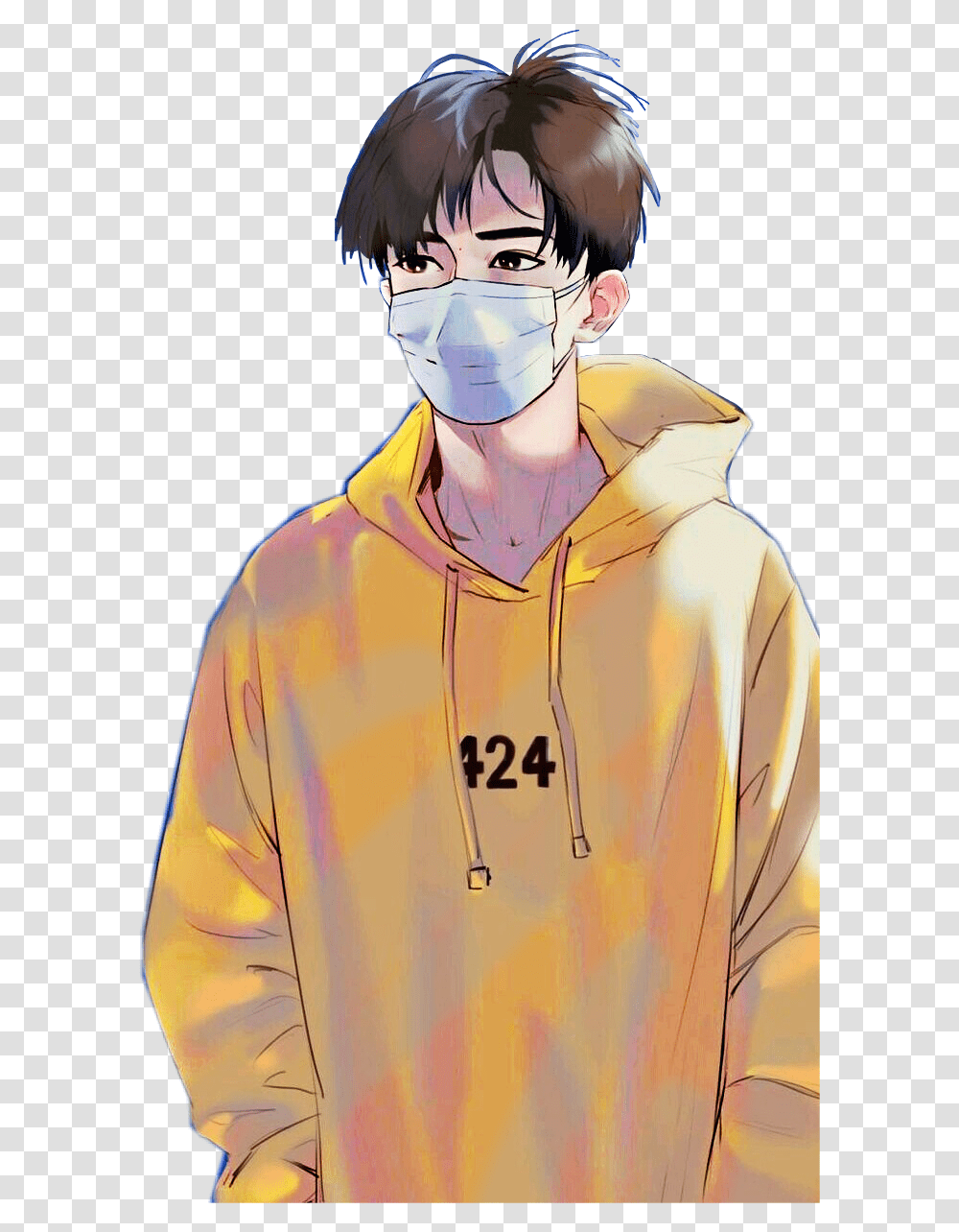 Aesthetic Anime Boy Art Cool Hoodie Anime Wallpaper Boy, Clothing, Apparel, Person, Human Transparent Png