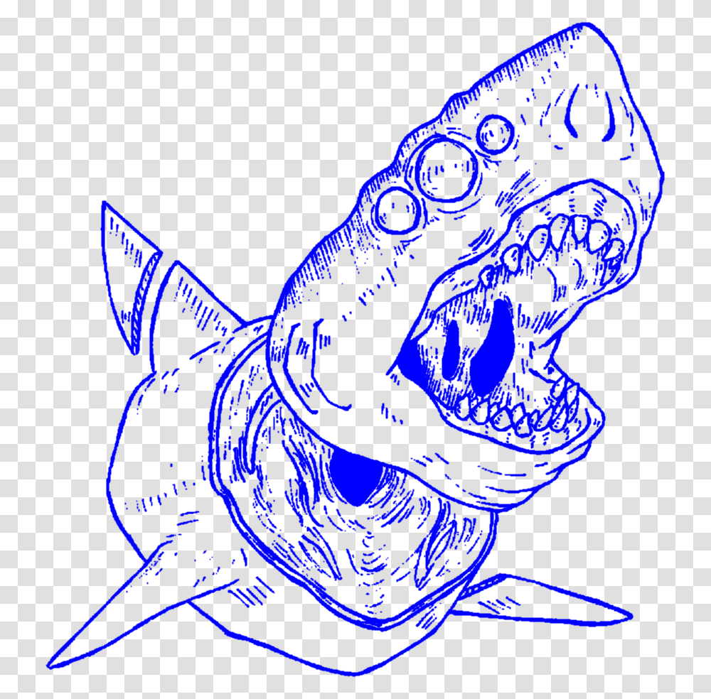 Aesthetic Art Lineart Outline Shark Sharks Decapitated Outlines Aesthetic, Apparel, Guitar, Leisure Activities Transparent Png