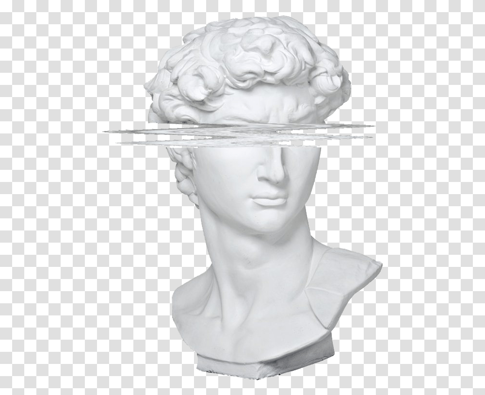 Aesthetic Art Vaporwave Head Statue, Sculpture, Person, Accessories Transparent Png