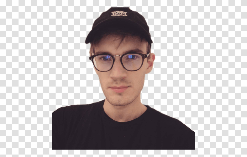 Aesthetic Blackandwhite Pewdiepie Felixkjellberg Man, Person, Human, Face, Boy Transparent Png