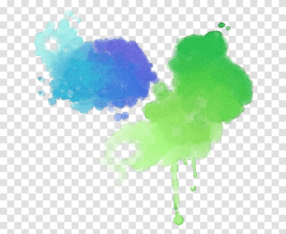 Aesthetic Blue Green Colors Tinta Aquarela Aesthetic Splashes Of Paint, Pattern, Ornament, Fractal, Stain Transparent Png