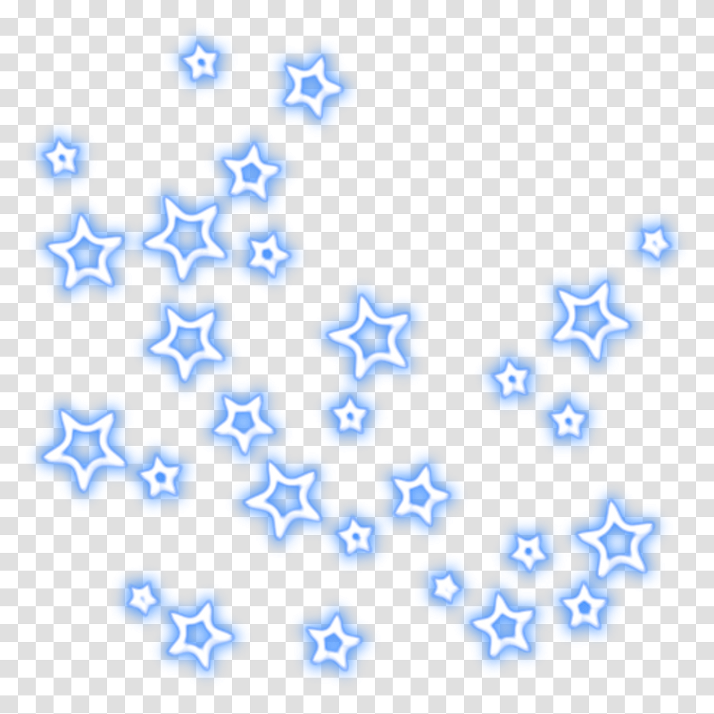 Aesthetic Blue Stars, Pattern, Ornament, Poster, Advertisement Transparent Png