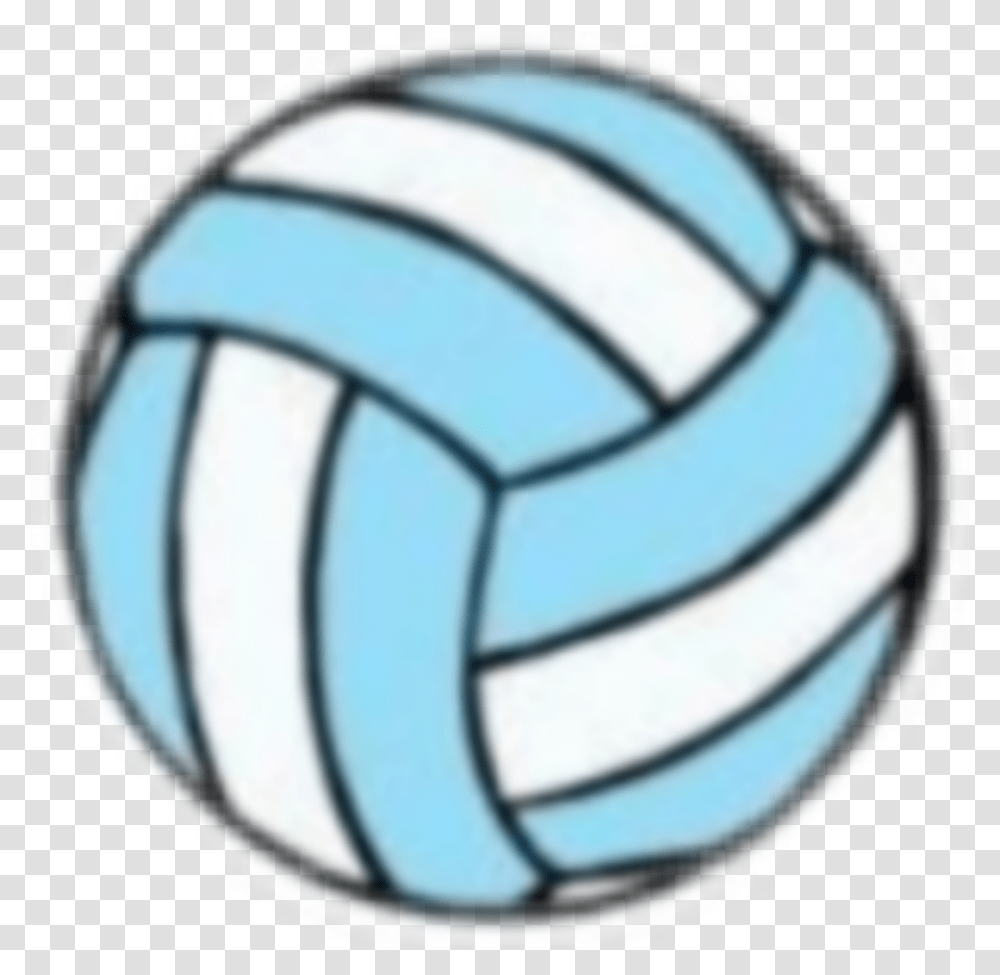 Aesthetic Blue Volley Volleyball Ball Pelota Blue Volleyball Sticker, Sphere, Helmet, Apparel Transparent Png