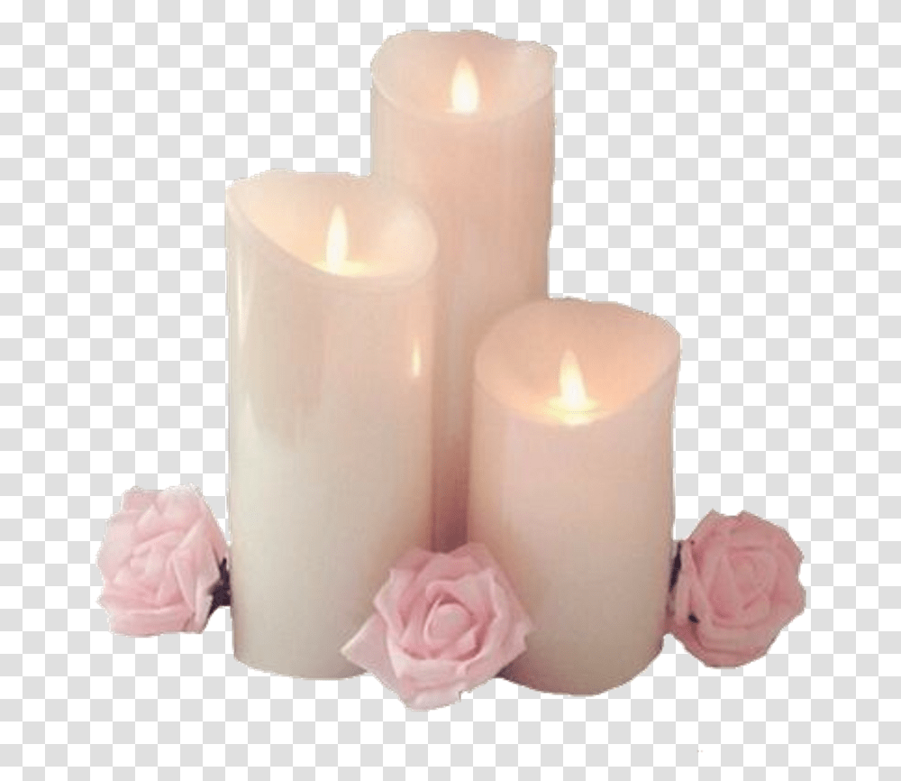 Aesthetic Candles Pink Tumblr White Fire Roses Aesthetic Candle, Wedding Cake, Dessert Transparent Png