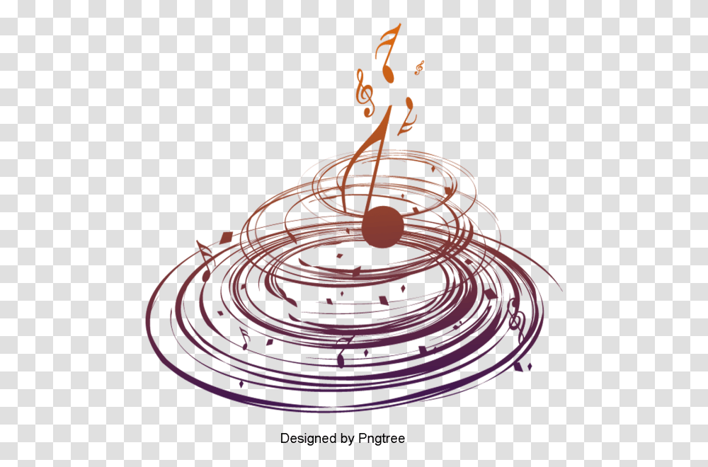Aesthetic Cartoon Hand Painted Music Le Character Staff Colorful Music Vector, Coil, Spiral, Water, Rotor Transparent Png