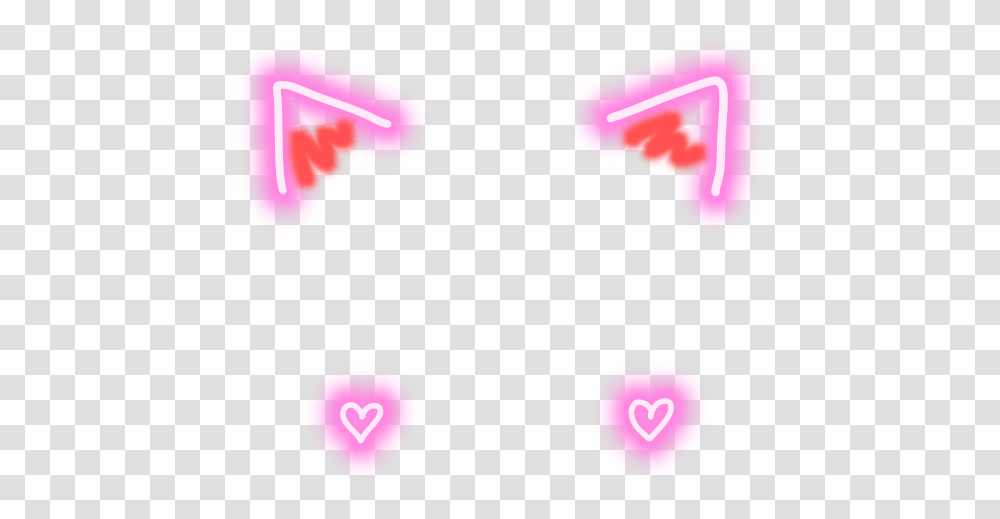 Aesthetic Cat Neon Cute Neko Kawaii Freetoedit Cute Neon Aesthetic Stickers, Purple, Heart Transparent Png