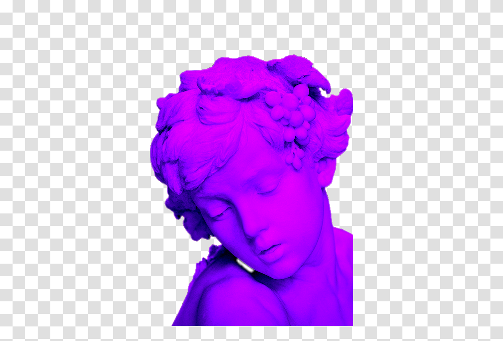 Aesthetic Church Vaporwave Tumblr Purple Statue Bab, Head, Face, Person Transparent Png