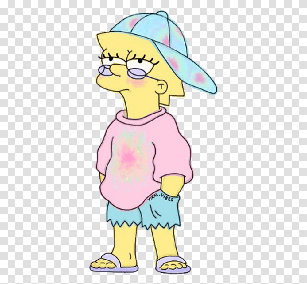 Aesthetic Clipart Lisa Simpson Simpsons, Helmet, Person, Hat Transparent Png