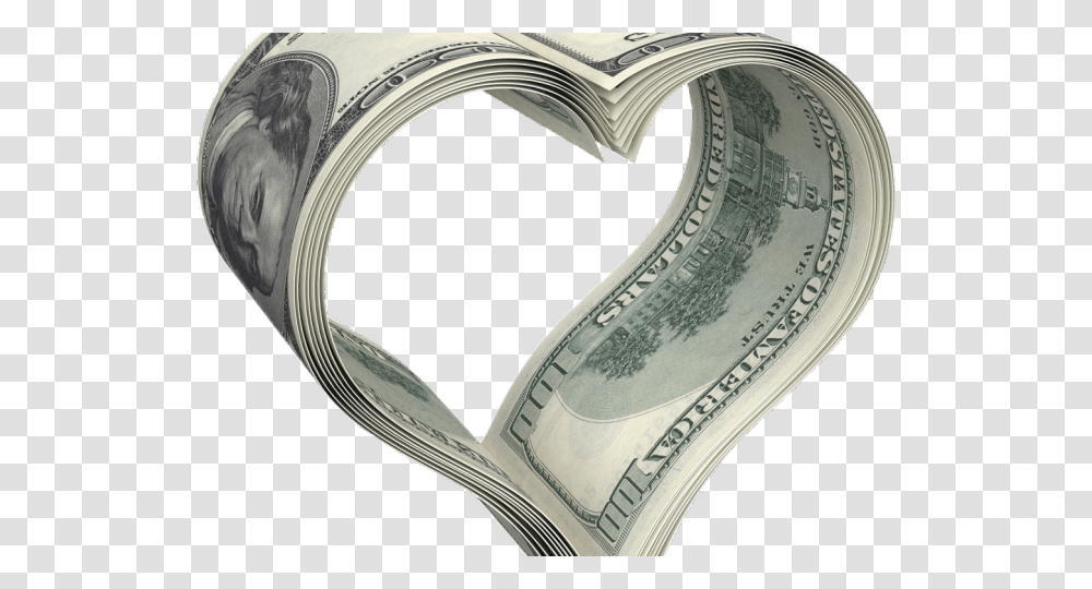 Aesthetic Clipart Trippy Money Heart Background, Dollar Transparent Png