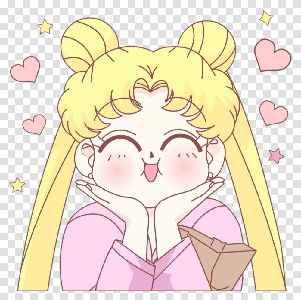 Aesthetic Cute Sailor Moon, Drawing, Face, Prayer Transparent Png