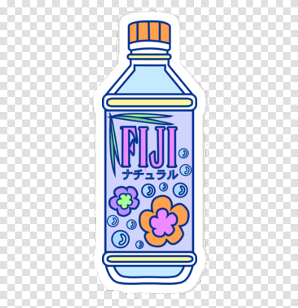 Aesthetic Fiji Water Bottle Clipart Fiji Sticker, Beverage, Text, Alcohol, Liquor Transparent Png