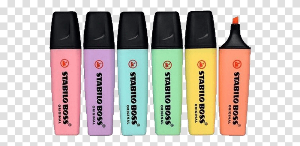 Aesthetic Highlighters, Marker, Bottle, Crayon Transparent Png
