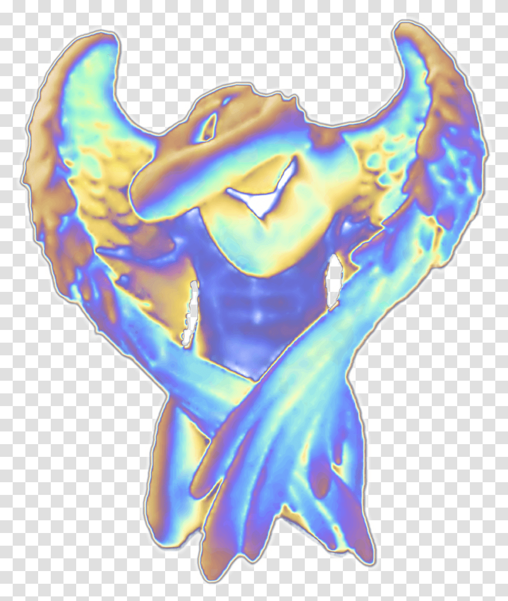 Aesthetic Holo, Hand, Heart, Sculpture Transparent Png