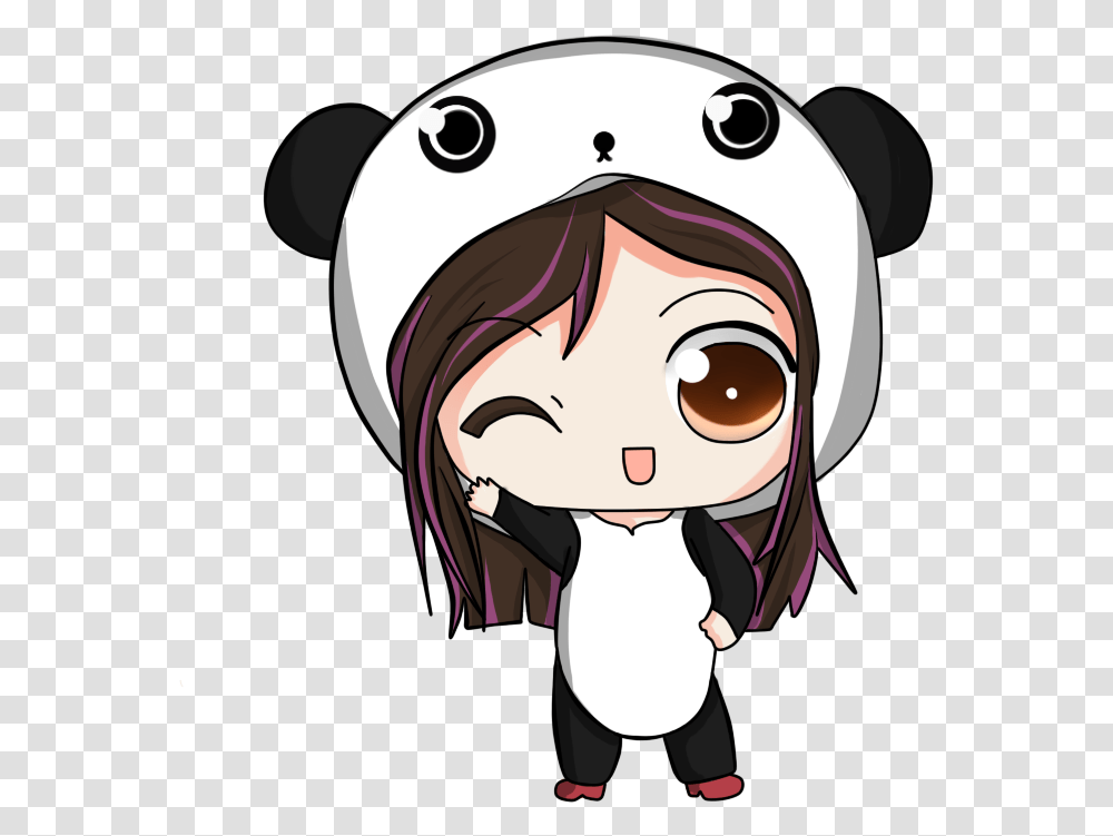 Aesthetic Kawaii Panda Cute Tumblr Girl Panda Kawaii, Helmet, Costume, Face, Female Transparent Png