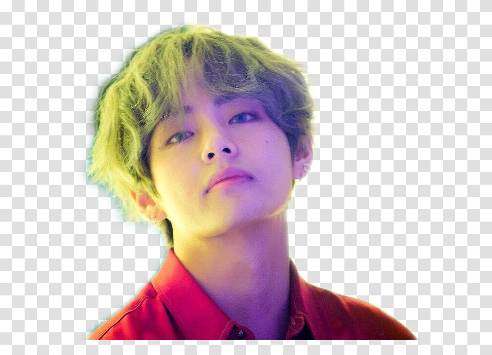 Aesthetic Kim Taehyung, Face, Person, Hair Transparent Png