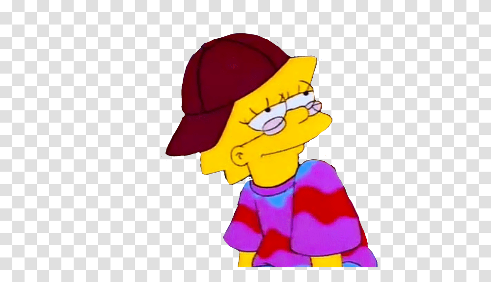 Aesthetic Lisa Lisasimpson Simpsons Picsart Vintage Lisa Simpson, Person, Hat, Sun Hat Transparent Png