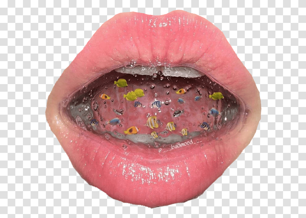 Aesthetic Makeup, Mouth, Lip, Tongue, Birthday Cake Transparent Png