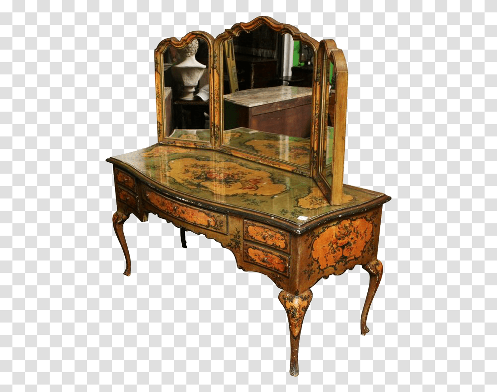 Aesthetic Mirror Vintage Freetoedit Sofa Tables, Furniture, Desk, Cabinet, Tabletop Transparent Png