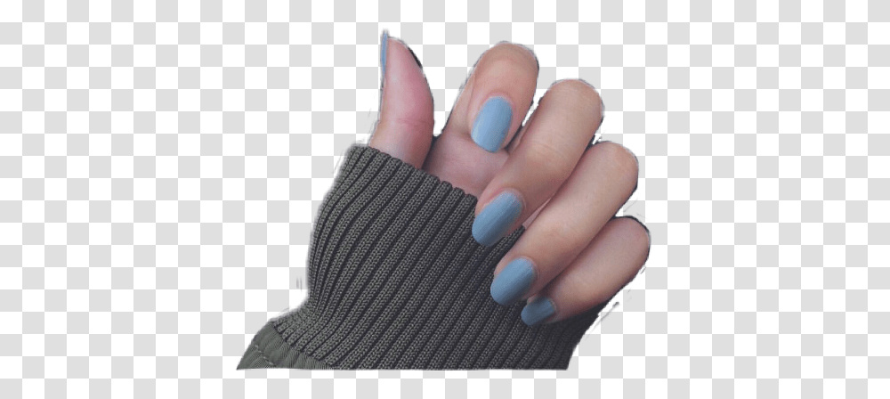 Aesthetic Nails Blue Mail, Person, Human, Apparel Transparent Png