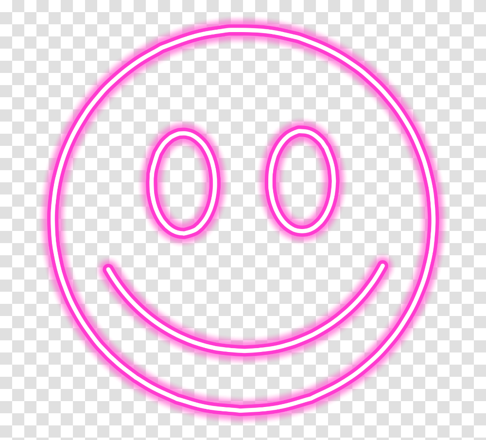 Aesthetic Neon Tumblr Colours Pink Smilesticker Pink Smile Emoji, Light, Purple Transparent Png