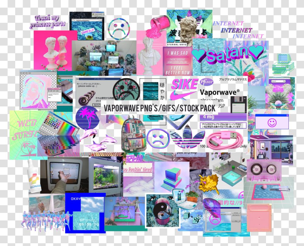 Aesthetic Pack, Collage, Poster, Advertisement Transparent Png