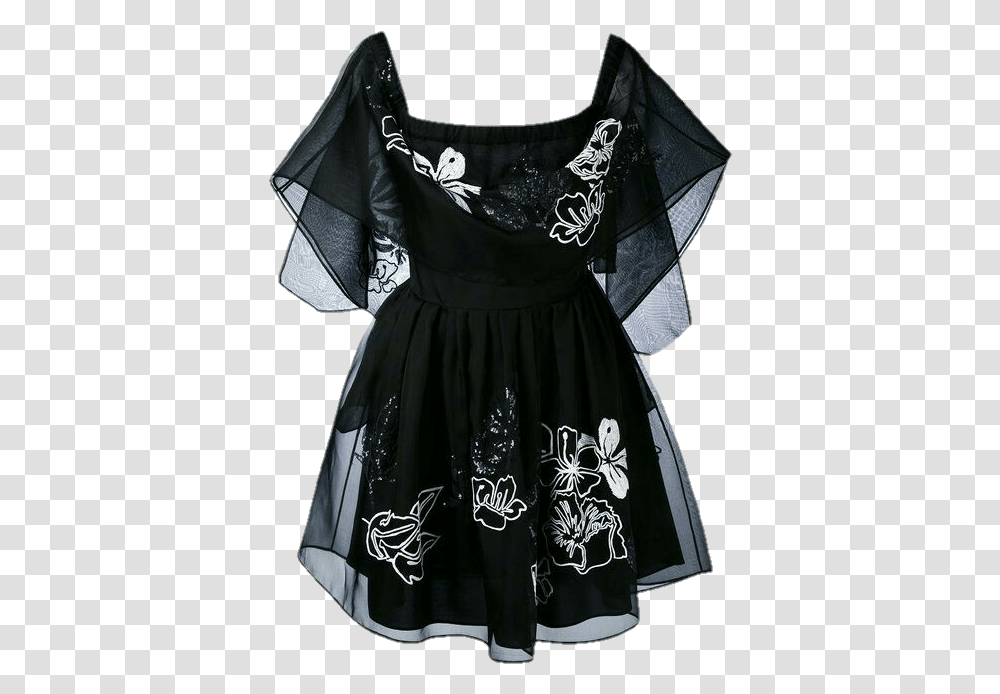 Aesthetic Polyvore Dress Tulle Black Floral Polyvore Dresses, Robe, Fashion, Costume Transparent Png