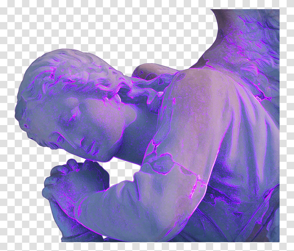 Aesthetic Purple Statue, Crystal, Person, Human Transparent Png