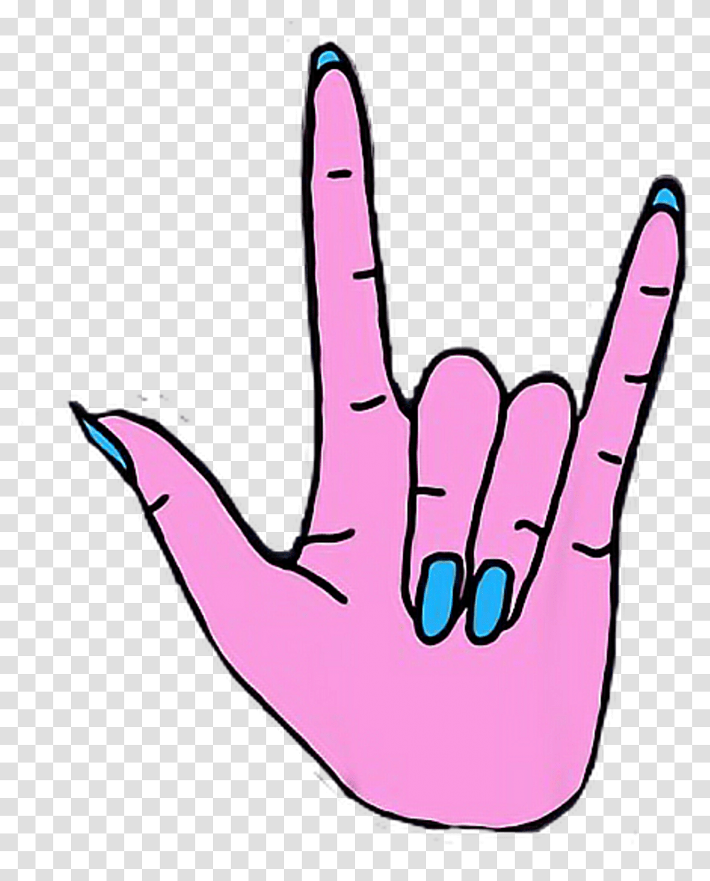 Aesthetic Rock Hand Sign Peace Sign Hand Aesthetic, Finger Transparent Png