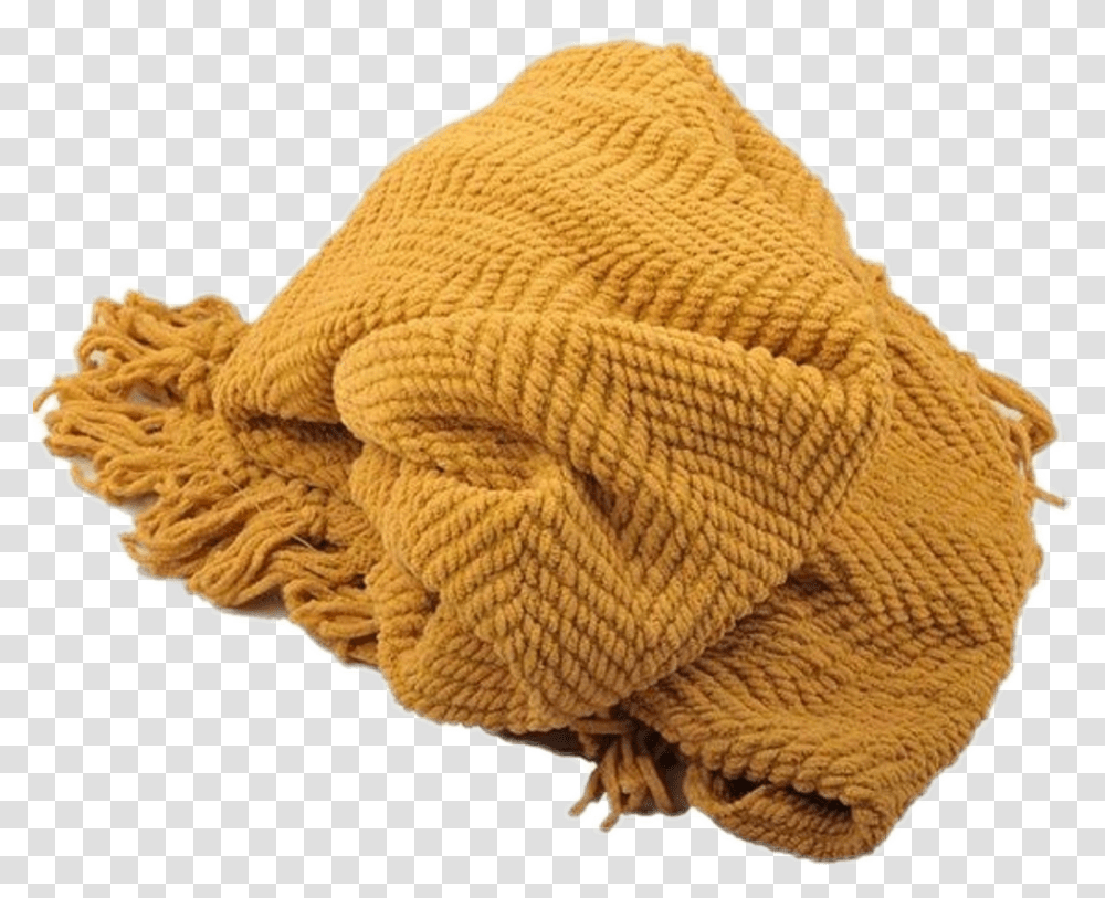 Aesthetic Scarf Yellow Niche Cute Blankets Pngs Niche Memes, Knitting, Apparel, Wool Transparent Png