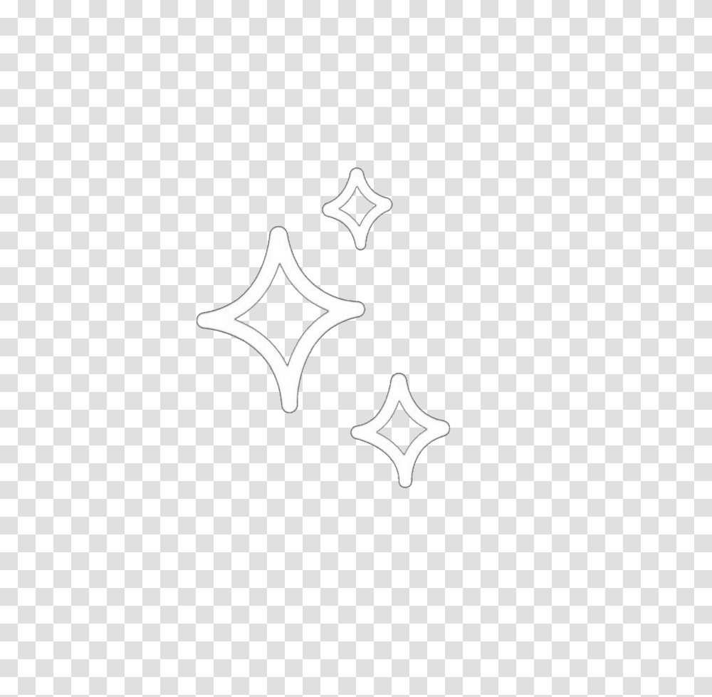 Aesthetic Sparkles Clipart White Star Aesthetic, Symbol, Stencil, Emblem, Recycling Symbol Transparent Png