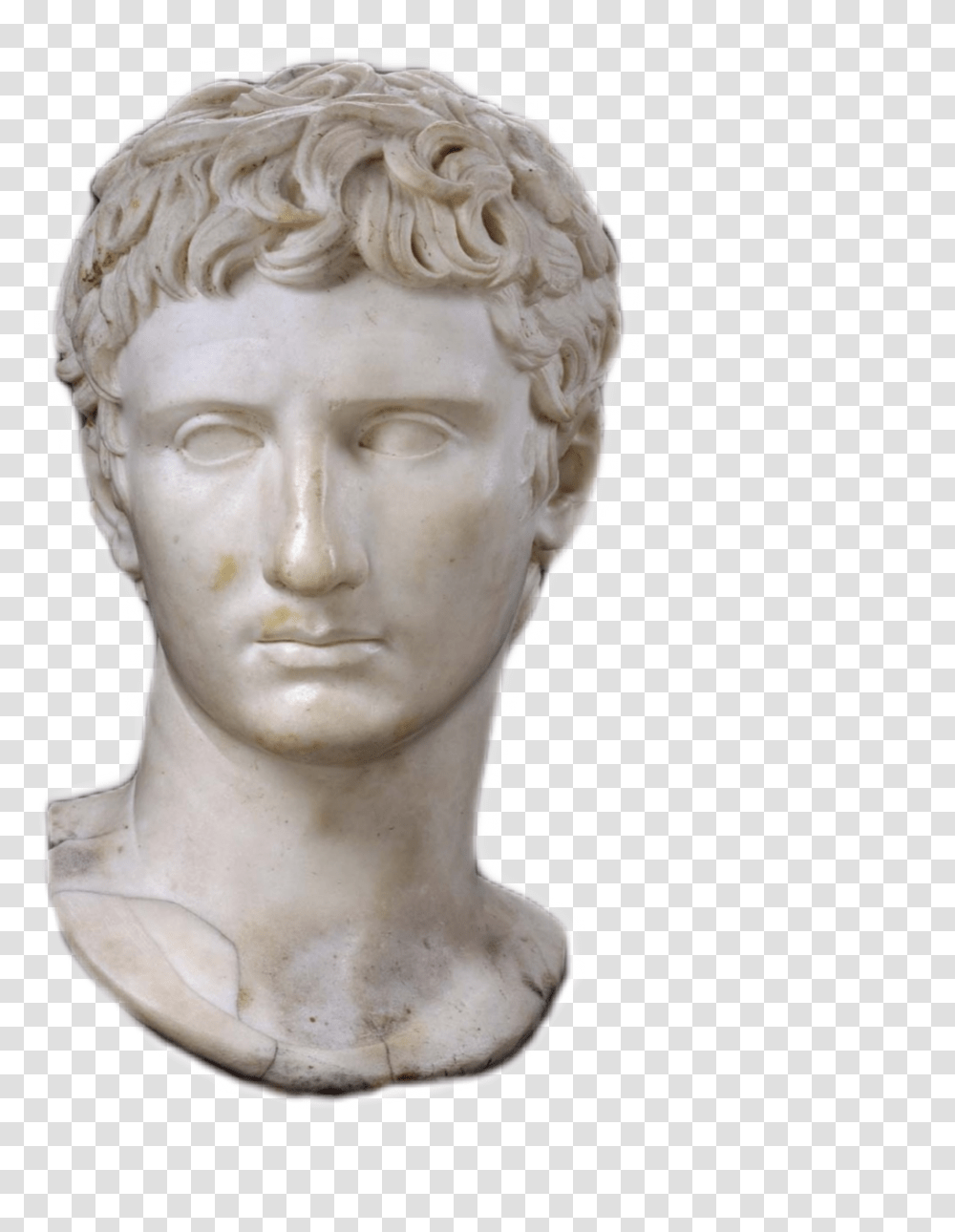 Aesthetic Statue Emperor Augustus, Head, Sculpture, Person Transparent Png