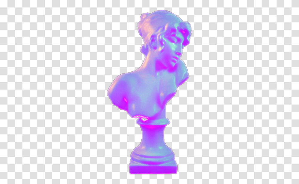 Aesthetic Statue Purple Glitch Pink Mannequin, Light, Person, Human Transparent Png