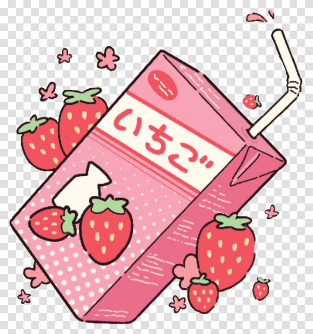 Aesthetic Strawberry Milk, Gift, Alphabet Transparent Png