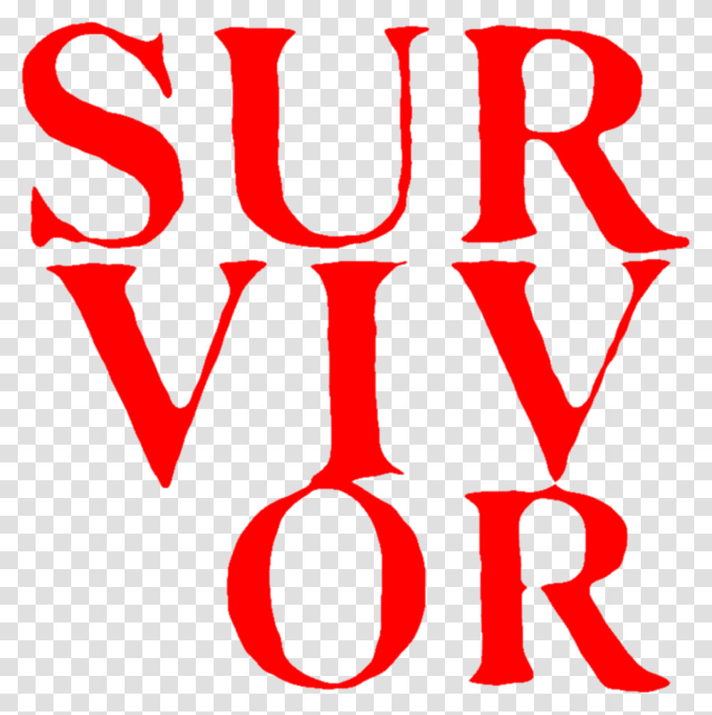 Aesthetic Text Quote Red Survivor Survive Freetoedit, Alphabet, Word, Label, Handwriting Transparent Png