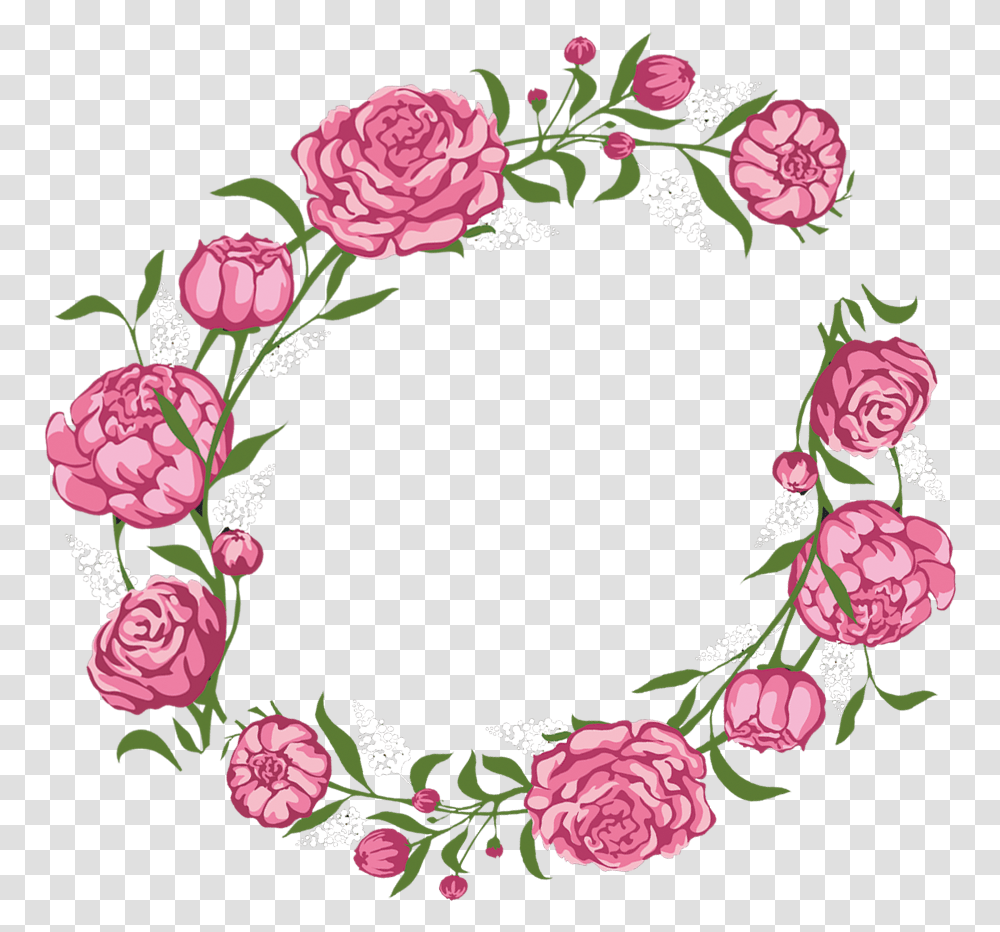 Aesthetic Tumblr Clipart Roses Aesthetic Pink Rose Aesthetic Flower Wreath, Graphics, Floral Design, Pattern, Plant Transparent Png