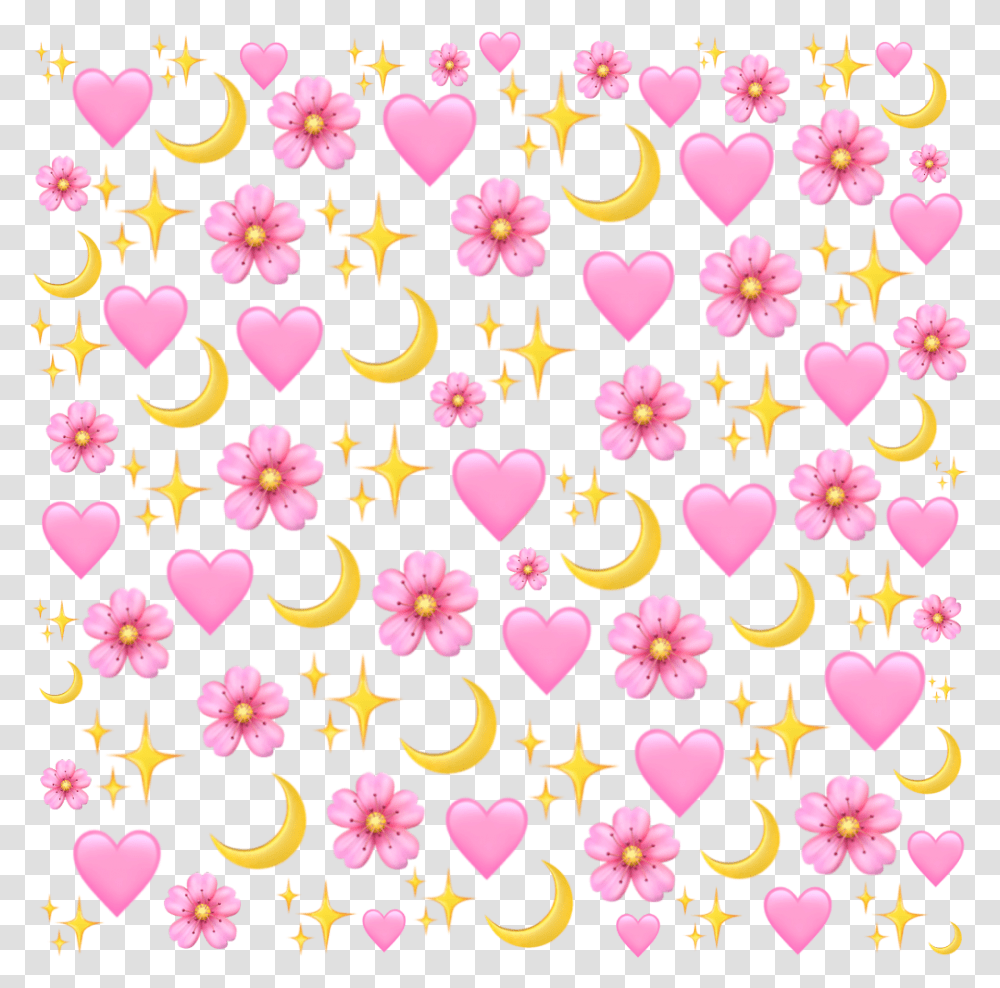 Aesthetic Tumblr Pink Heart Emoji Emojis Iphone Aesthetic Pink Heart Emoji, Pattern, Rug, Paper, Floral Design Transparent Png