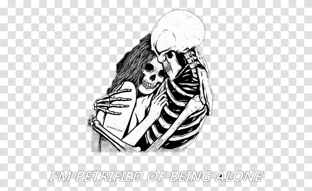 Aesthetic Tumblr Skull Skeleton Bone Bones Black Aesthetic Sad Anime Art, Helmet, Apparel, Person Transparent Png