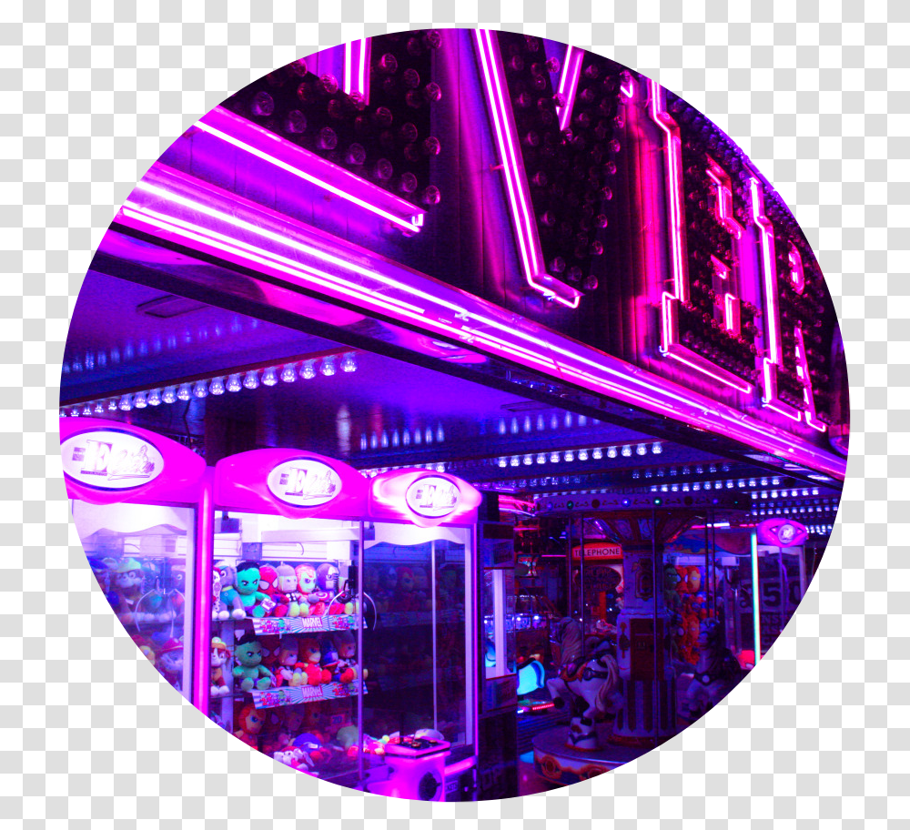 Aesthetic Vaporwaveaesthetic Vaporwave Cool Purple, Lighting, Neon, Arcade Game Machine, Person Transparent Png