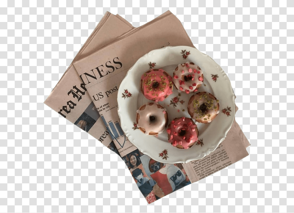 Aesthetic Vintage Pretty Sticker By Sam Vintage Aesthetic, Pastry, Dessert, Food, Donut Transparent Png