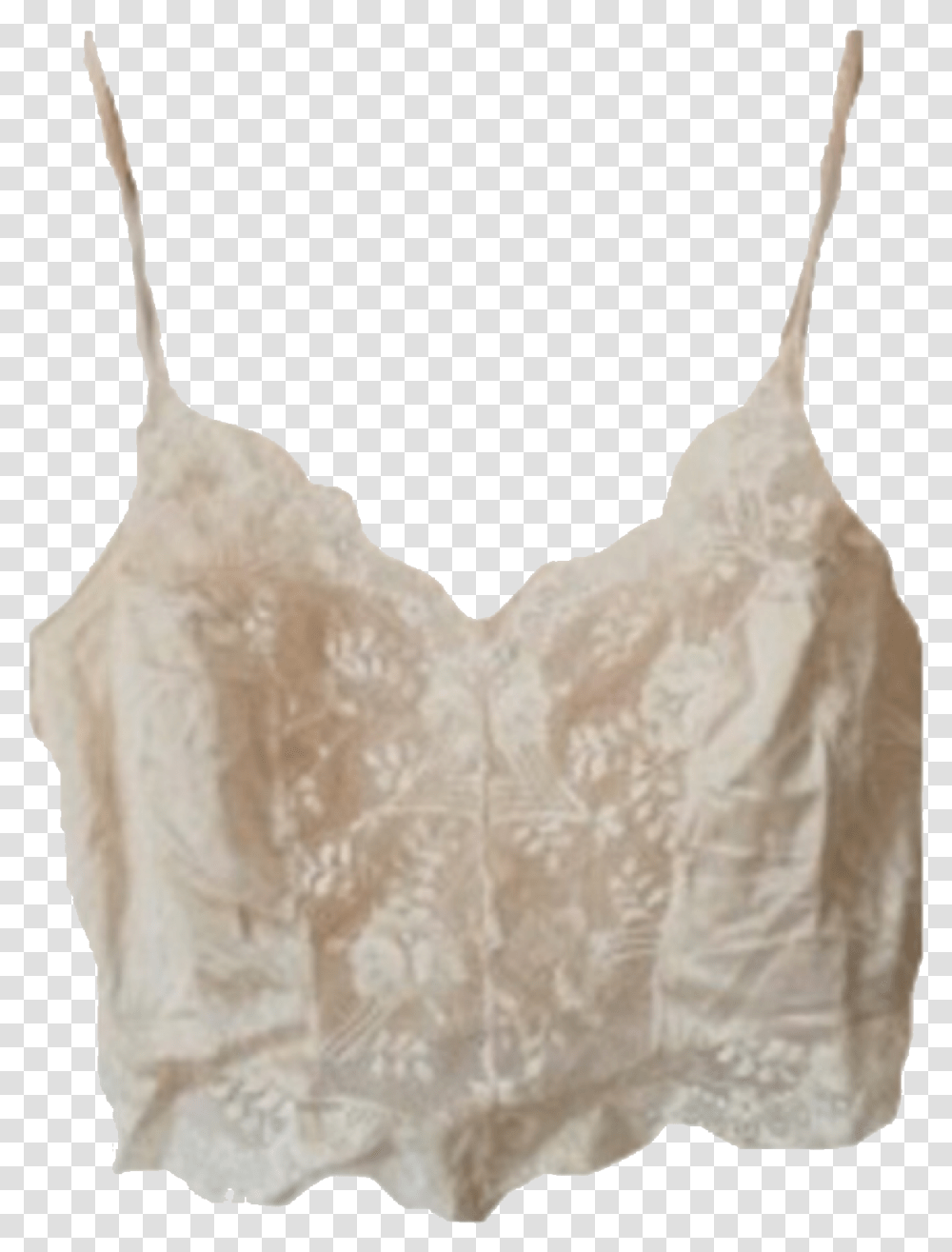 Aesthetic White Tank Top, Apparel, Lace, Underwear Transparent Png