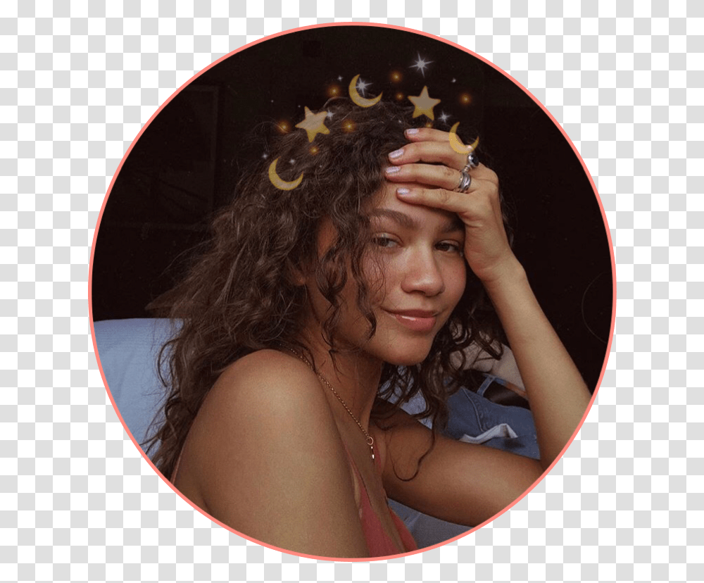 Aesthetic Zendaya Icon Coconut Oil Curly Hair Overnight Before And After, Person, Face, Finger, Female Transparent Png