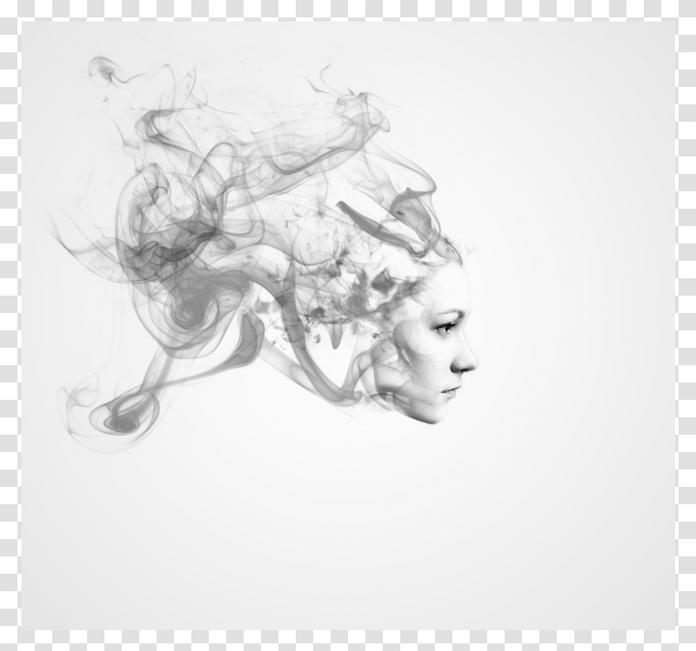 Aesthetics Art And Black Image Sketch, Drawing, Person, Human, Smoke Transparent Png